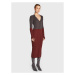 Remain Úpletové šaty Joy LS Knit RM1513 Bordová Slim Fit