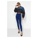 Trendyol Navy Blue Fleece Scuba High Waist Knitted Leggings