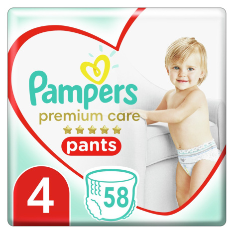 Pampers Premium Care Pants Plienkové nohavičky vel. 4, 9-15 kg, 58 ks