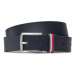 Tommy Hilfiger Detský opasok Leather Belt AU0AU01741 Tmavomodrá