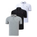 TRIPLE SET T8586 DEWBERRY MEN'S T-SHIRT-BLACK-WHITE-GREY