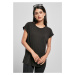 Women's Modal T-Shirt with Extended Shoulder Black