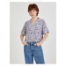 Blue-pink women's patterned shirt VANS Retro Floral - Women