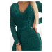 Tmavozelené čipkované šaty 170-12 green