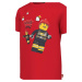 Detské bavlnené tričko Lego City červená farba, s potlačou