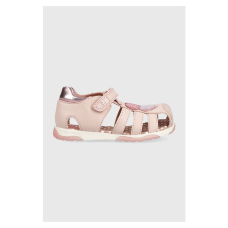 Detské kožené sandále Garvalin ružová farba Garvalín