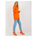 Oranžový jednofarebný dlhší sveter BA-SW-10175.06X-orange
