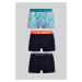 SPODNÁ BIELIZEŇ GANT PAISLEY PRINT TRUNK 3-PACK OCEAN TURQUOSIE