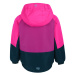 Dievčenská lyžiarska bunda COLOR KIDS Ski jacket colorblock AF10.000, festival fuchsia