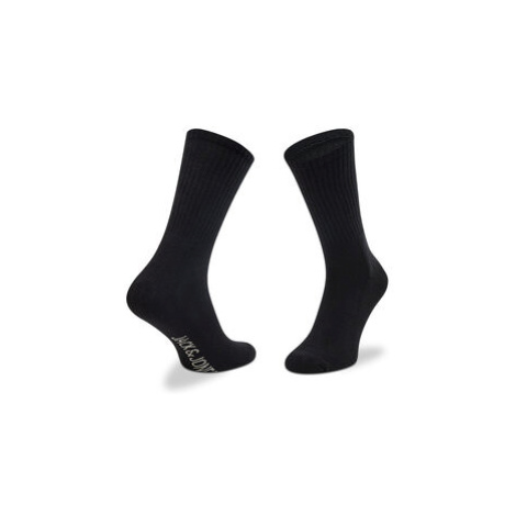 Jack&Jones Súprava 2 párov vysokých pánskych ponožiek Jacseries Tennis 12205091 Čierna