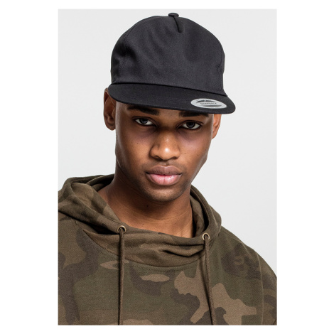 Unstructured 5-Panel Snapback Black