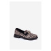 Kožené Lakované Mokasíny Leopard Vinceza 66790 Čierne