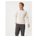 Koton Basic Sweatshirt Polo Collar Label Print Detail Ribbed.