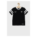 Detské tričko Abercrombie & Fitch čierna farba, s potlačou