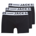 Jack & Jones  SENSE X 3  Boxerky Čierna