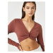 Koton Crop Yoga T-Shirt Modal-Mix and Silky-Texture