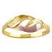Zlatý prsteň s ručným rytím Kaira zo žltého a ružového zlata