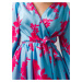 Modré kvetované šaty Tulipan