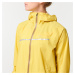 Dámska nepremokavá trailová bunda do dažďa žlto-okrová