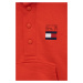 Detská bavlnená mikina Tommy Hilfiger červená farba, jednofarebná