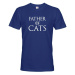 Pánske tričko s potlačou Father of cats - tričko pre milovníkov mačiek