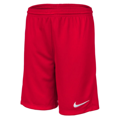 Nike DRI-FIT PARK 3 JR TQO Chlapčenské futbalové šortky, červená, veľkosť
