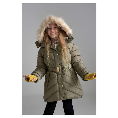 DEFACTO bunda/parka s kapucňou a podšívkou z umelej kožušiny
