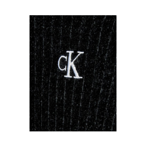 Calvin Klein Jeans Sveter Chenille Monogram IG0IG01706 Čierna Relaxed Fit