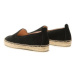 Manebi Espadrilky Suede Flat Espadrilles Čierna