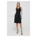 Šaty Lauren Ralph Lauren čierna farba,mini,áčkový strih,250865006