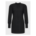 Sisley Koktejlové šaty 4UNCLV01M Čierna Regular Fit
