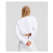 Mikina Karl Lagerfeld Jeans Klj Relaxed Cropped Sweat Biela
