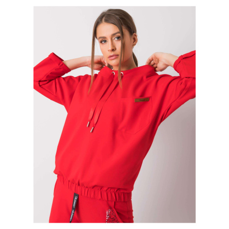 Red Oversize Cotton Sweatshirt