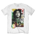 Bob Marley tričko 56 Hope Road Rasta Biela