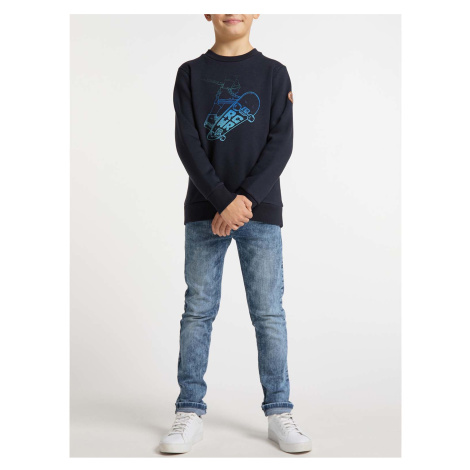 Dark blue boys' sweatshirt with Ragwear Yanis print - Boys