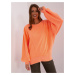 Fluo Orange Oversize Cotton Sweatshirt