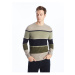 LC Waikiki Crew Neck Long Sleeve Striped Men's Knitwear Sweater