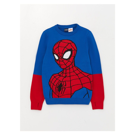 LC Waikiki Lcw Crew Neck Spiderman Patterned Long Sleeve Boy's Knitwear Sweater