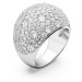 Swarovski Trblietavý masívny prsteň s kryštálmi Luna 5677134 55 mm