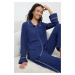 Trendyol Navy Blue Piping Detailed Viscose Woven Pajama Set