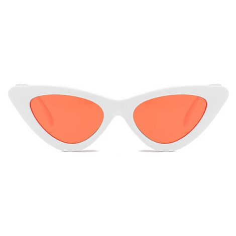 Sunmania Oranžovo-biele dámske okuliare "Triangle" 194428327