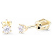 Cutie Diamonds Nežné kôstkové náušnice zo žltého zlata s briliantmi DZ8020-30-00-X-1