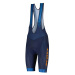 SCOTT Cyklistické nohavice krátke s trakmi - RC TEAM ++ 2022 - oranžová/modrá