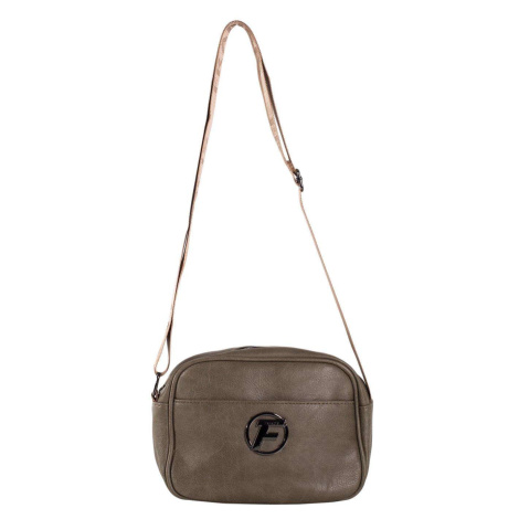 Khaki small messenger bag made of eco leather