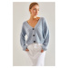 Bianco Lucci Women's Buttoned Knitwear Cardigan