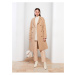 LC Waikiki Lcw Jacket Collar Straight Long Sleeve Women's Trench Coat