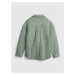 Zelená dievčenská košeľová prešívaná bunda GAP