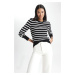 DEFACTO Regular Fit Striped Crew Neck Sweater