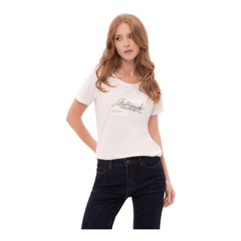 Dámske tričko s krátkym rukávom VOLCANO NOTE-100-WHITE