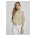 Women's jacket with short pipes made of concrete/electric lime